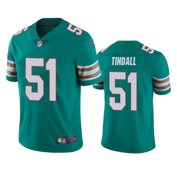 Miami Dolphins #51 Channing Tindall Aqua Color Rush Limited Stitched Football Jersey - Zenithce
