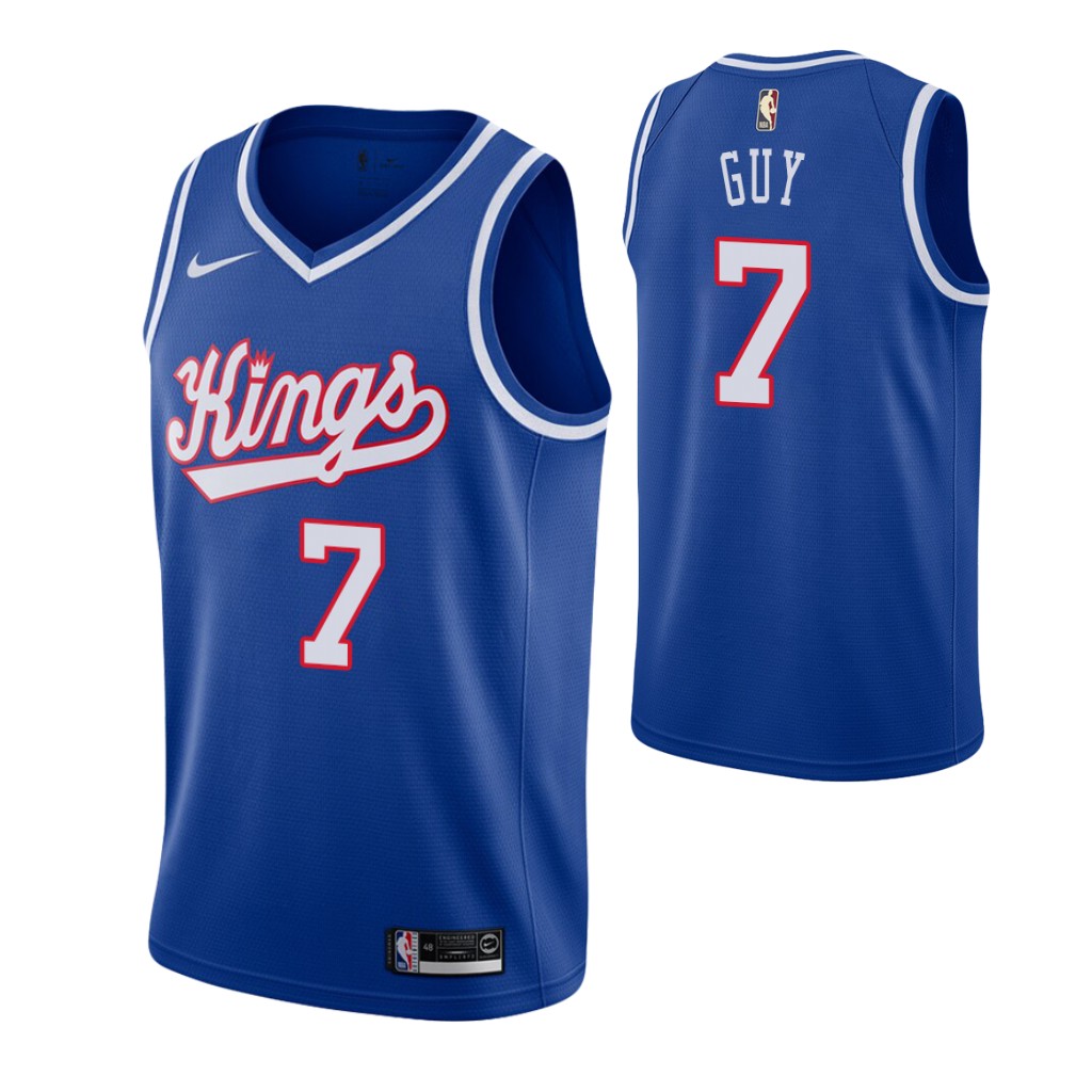 Sacramento Kings #7 Kyle Guy Blue 2019-20 Hardwood Classics Jersey - Zenithce