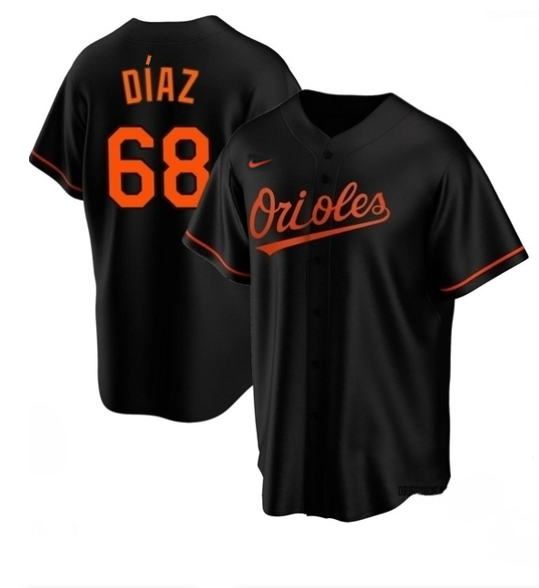 Baltimore Orioles #68 Lewin Díaz Black Cool Base Stitched Jersey - Zenithce