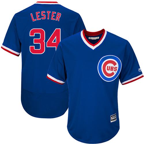 Cubs #34 Jon Lester Blue Flexbase Authentic Collection Cooperstown Stitched Jersey - Zenithce