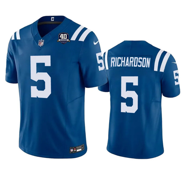 Indianapolis Colts #5 Anthony Richardson Blue 2023 F.U.S.E 40th Anniversary Vapor Untouchable Stitched Jersey - Zenithce