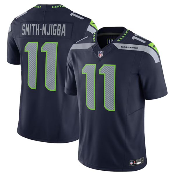 Seattle Seahawks #11 Jaxon Smith-Njigba Navy 2023 F.U.S.E. Vapor Untouchable Limited Stitched Jersey - Zenithce