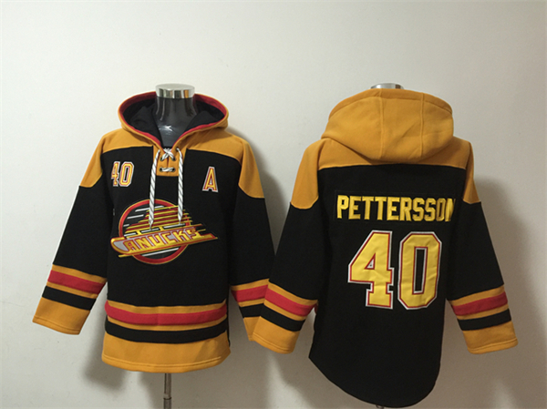 Vancouver Canucks #40 Elias Pettersson Green Ageless Must-Have Lace-Up Pullover Hoodie - Zenithce