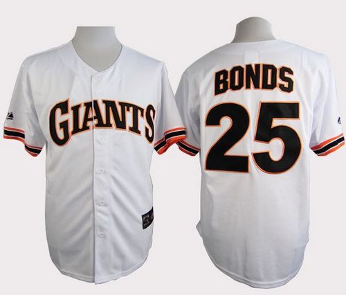 Giants #25 Barry Bonds White 1989 Turn Back The Clock Stitched Jersey - Zenithce