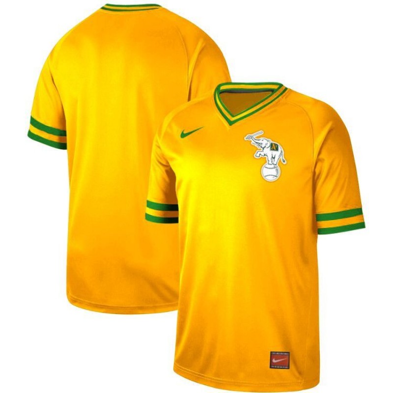 Oakland Athletics Yellow Cooperstown Collection Legend Stitched Jersey - Zenithce