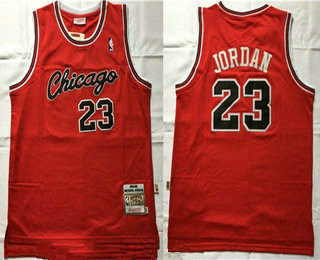 Chicago Bulls #23 Michael Jordan Red 1984-85 Hardwood Classics Jersey - Zenithce