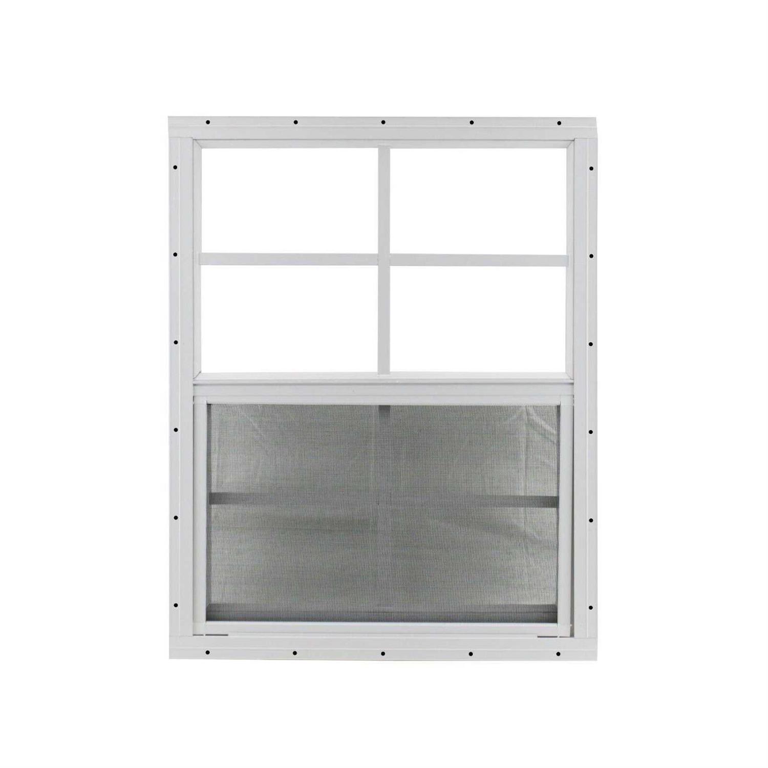 Shed Windows and More 24 inch x 36 inch White Window Flush Mount Safety/tempered Glass - Zenithce