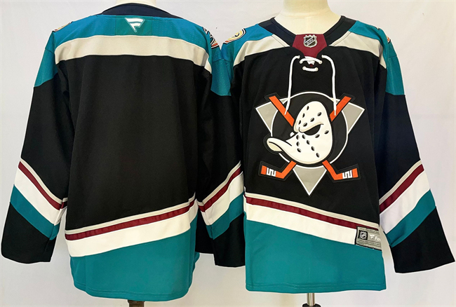 Anaheim Ducks Blank Black Teal 2024-25 Stitched Jersey - Zenithce