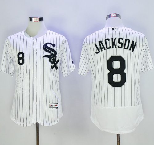 White Sox #8 Bo Jackson White(Black Strip) Flexbase Authentic Collection Stitched Jersey - Zenithce
