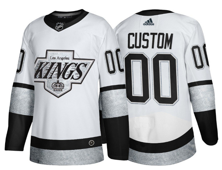 Los Angeles Kings Custom White Throwback Stitched Jersey - Zenithce