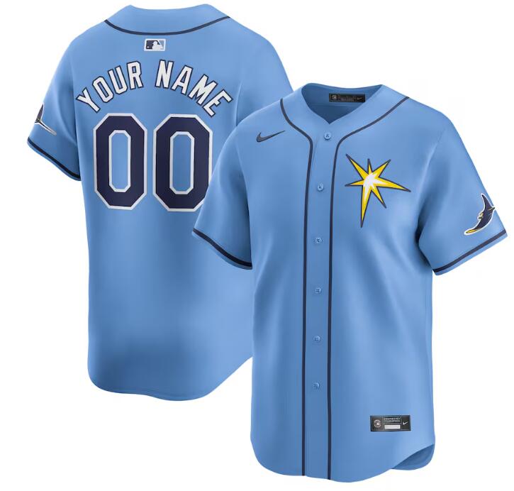 Tampa Bay Rays Custom Light Blue Alternate Stitched Jersey - Zenithce