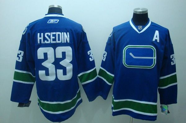 Canucks #33 Henrik Sedin Stitched Blue Third Jersey - Zenithce