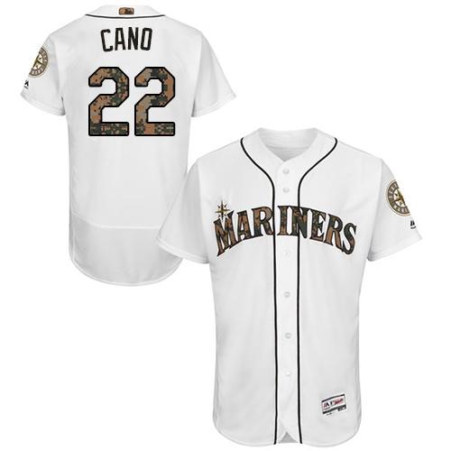 Mariners #22 Robinson Cano White Flexbase Authentic Collection 2016 Memorial Day Stitched Jersey - Zenithce