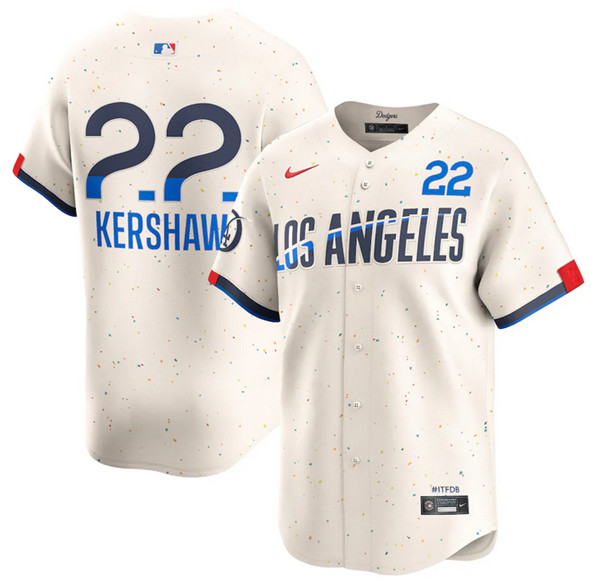 Brooklyn Dodgers #22 Clayton Kershaw Cream 2024 City Connect Limited Stitched Jersey - Zenithce