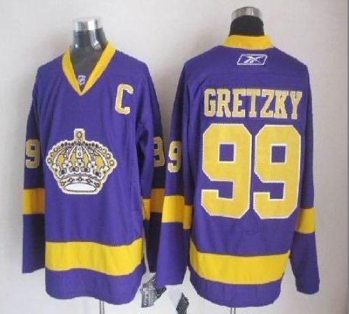 Kings #99 Wayne Gretzky Purple Stitched Jersey - Zenithce