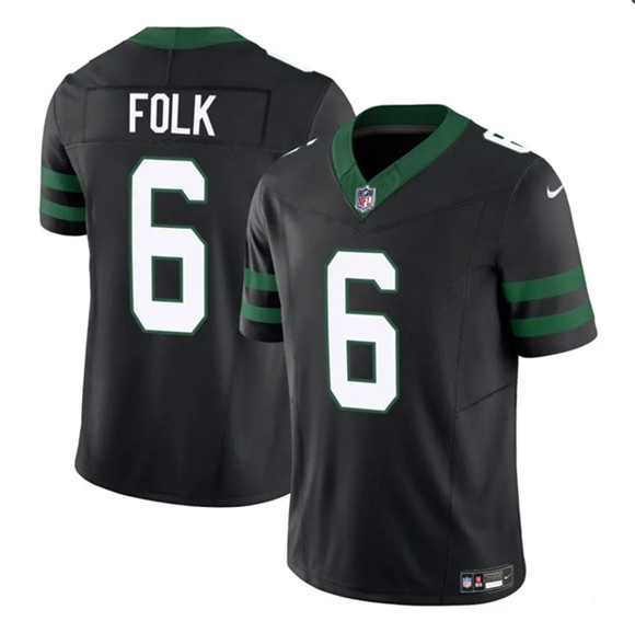 New York Jets #6 Nick Folk Black 2025 F.U.S.E. Vapor Untouchable Limited Stitched Jersey - Zenithce
