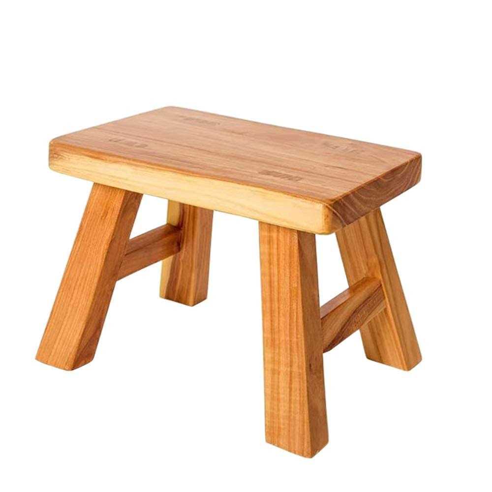 Golden Sun WM Small Unfinished Wooden Step Stool Footstool for Kids Adults Sink Home Decor Plant Stand Fishing Stool - Zenithce