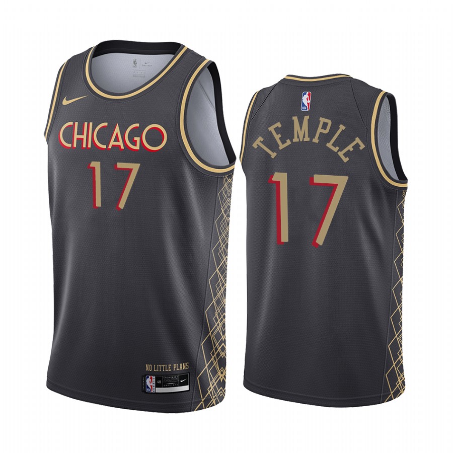 Bulls #17 Garrett Temple Black Swingman 2020-21 City Edition Jersey - Zenithce