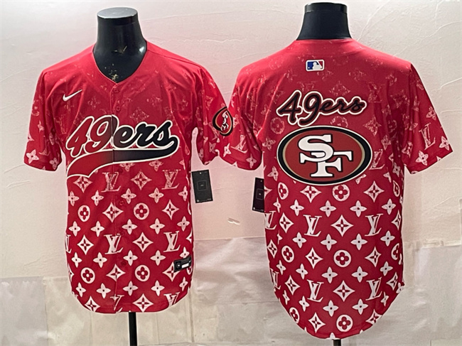 San Francisco 49ers Team Big Logo Red Limited Stitched Jersey - Zenithce