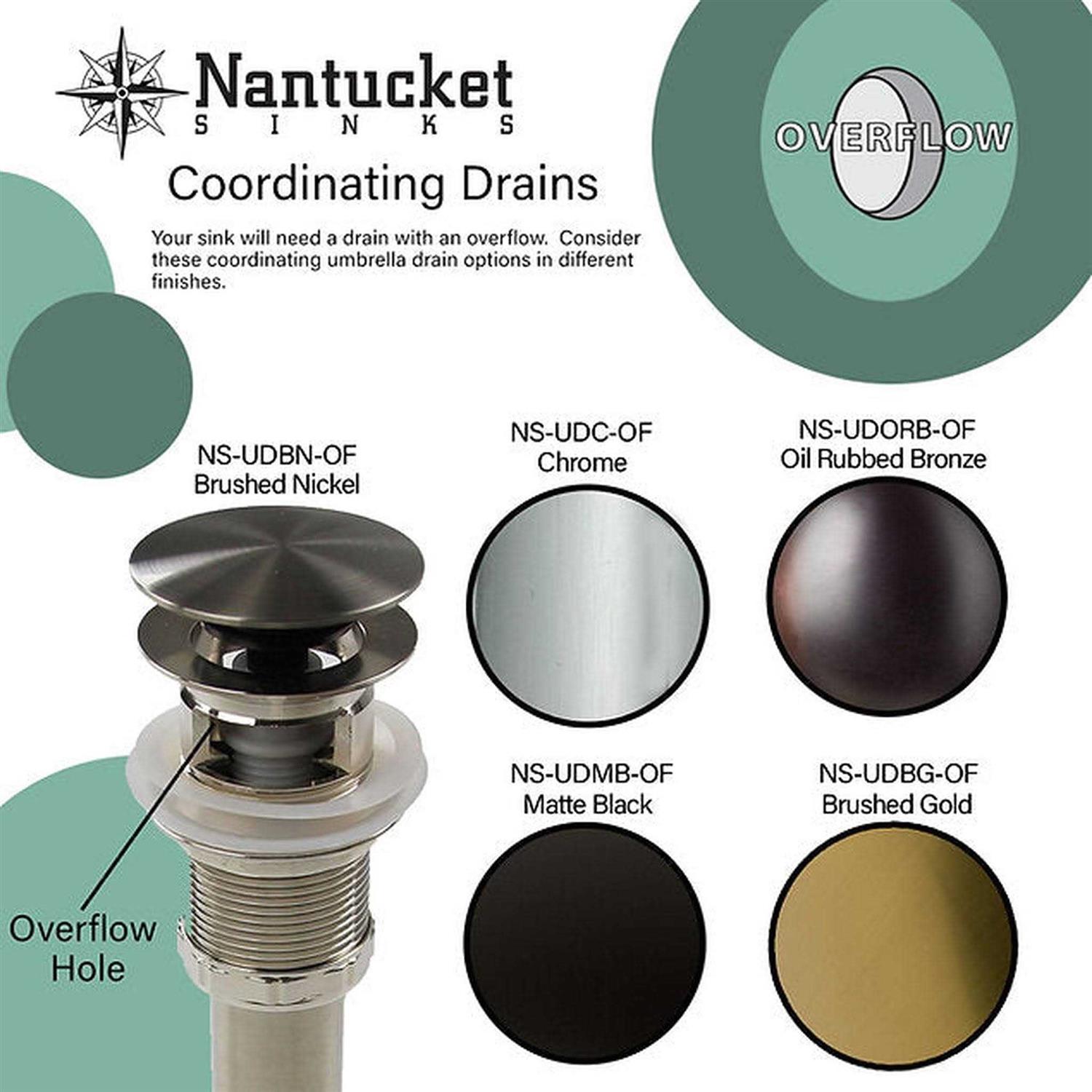 Nantucket Sinks NS-ACBS20OF-WW Anchor 14 Black/White Metal Rectangular Wall Mount Bathroom Sink with Overflow Sink Finish - Zenithce