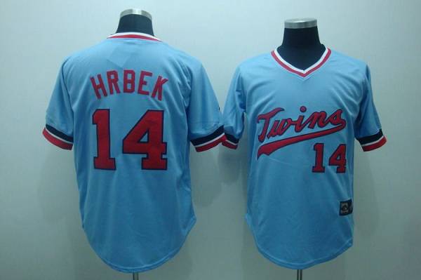 Twins #14 Kent Hrbek Stitched Light Blue Cooperstown Throwback Jersey - Zenithce