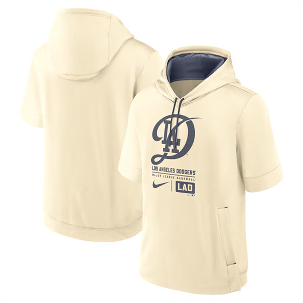 Los Angeles Dodgers Cream City Connect Short Sleeve Pullover Hoodie - Zenithce