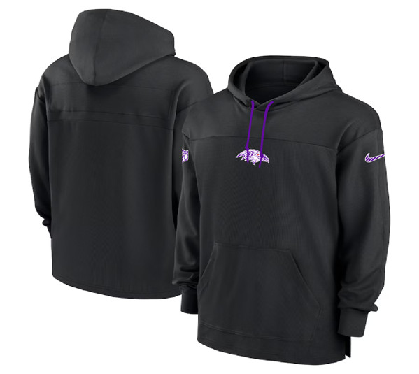Baltimore Ravens Black Performance Pullover Hoodie - Zenithce