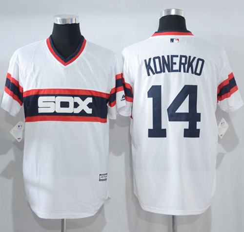 White Sox #14 Paul Konerko White New Cool Base Alternate Home Stitched Jersey - Zenithce