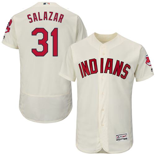 Indians #31 Danny Salazar Cream Flexbase Authentic Collection Stitched Jersey - Zenithce