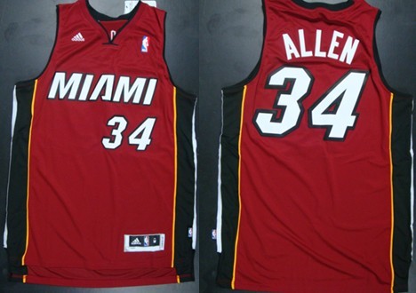 Miami Heat #34 Ray Allen Revolution 30 Swingman Red Jersey - Zenithce