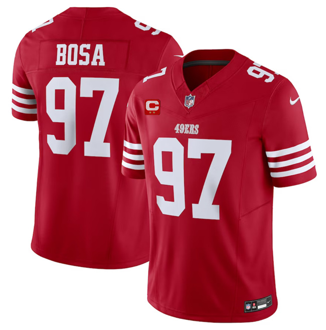San Francisco 49ers #97 Nick Bosa Red 2023 F.U.S.E. With 1-Star C Patch Vapor Untouchable Limited Stitched Jersey - Zenithce