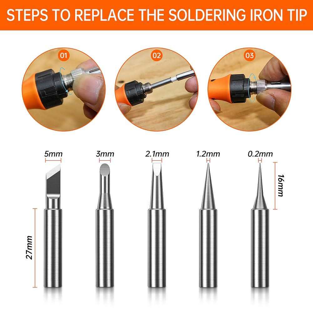 MEAKEST Soldering Iron Kit 60W gun with Ceramic Heater 9-in-1 Solder Kit tool - Zenithce