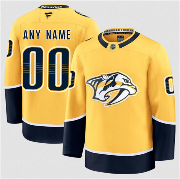 Nashville Predators Custom Gold 2024-25 Home Stitched Jersey - Zenithce