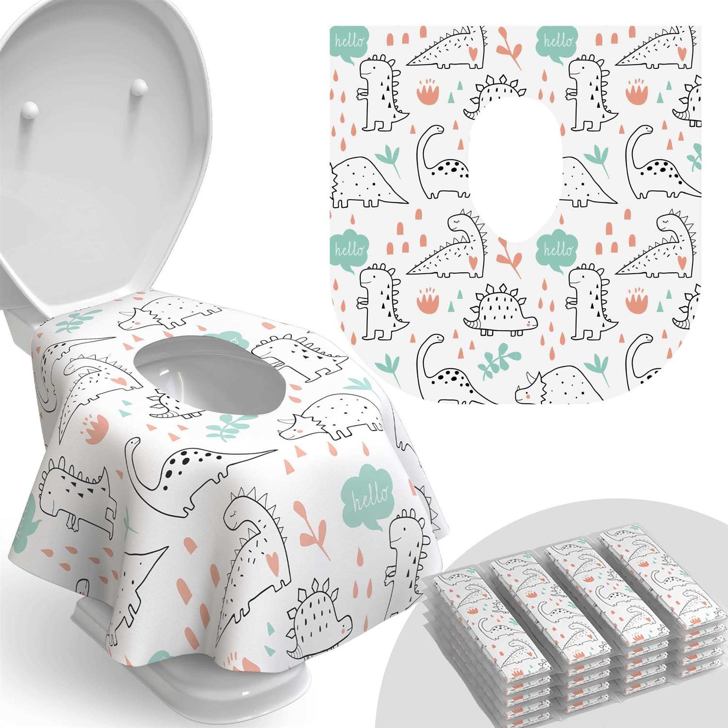 Toilet Seat Covers Disposable 100% Waterproof XL Disposable Toilet Seat Covers for Adults and Kids Potty Training - Zenithce