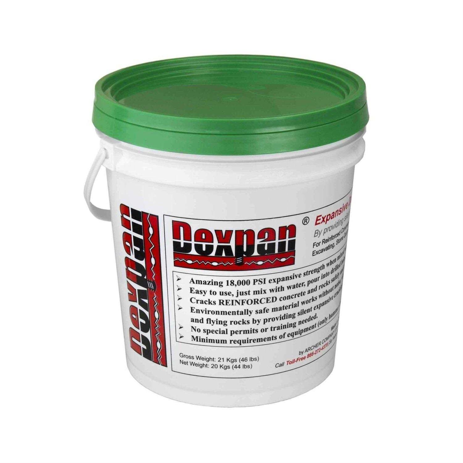 Dexpan Expansive Demolition Grout 11 lb. Bucket for Rock Breaking - Zenithce