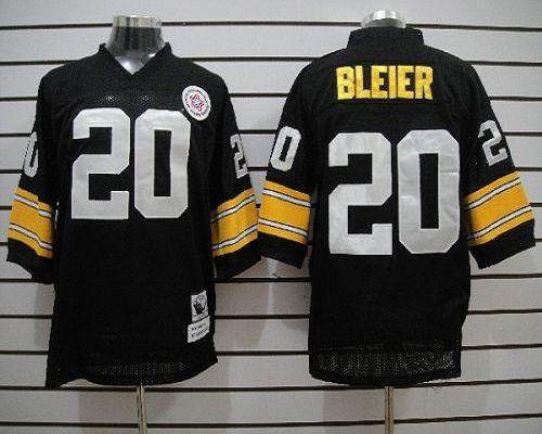 Mitchell Ness Steelers #20 Rocky Bleier Black Stitched Throwback Jersey - Zenithce