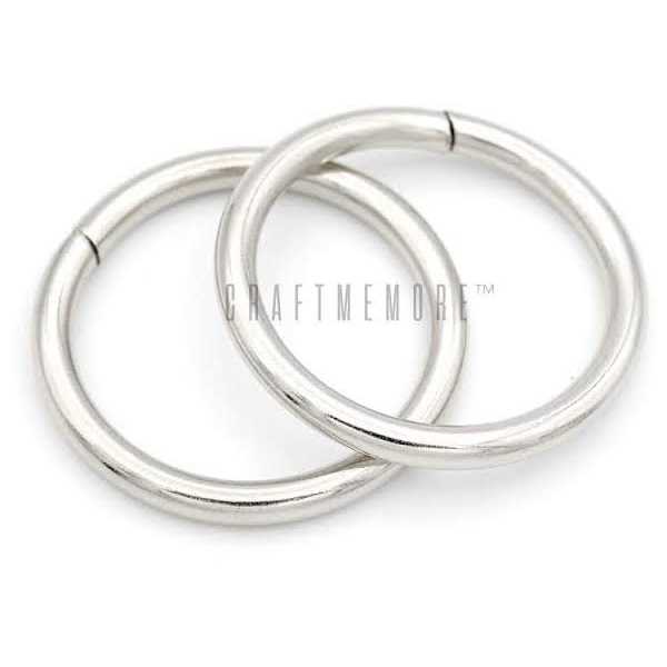 CRAFTMEMORE O-Ring Findings Metal Non-Welded O Rings for Belts Bags Landyard DIY Leather Hand Craft - Zenithce