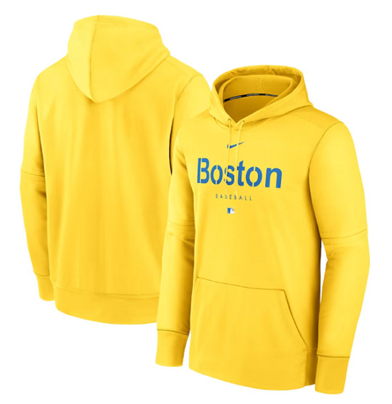 Boston Red Sox Gold City Connect Pregame Performance Pullover Hoodie - Zenithce