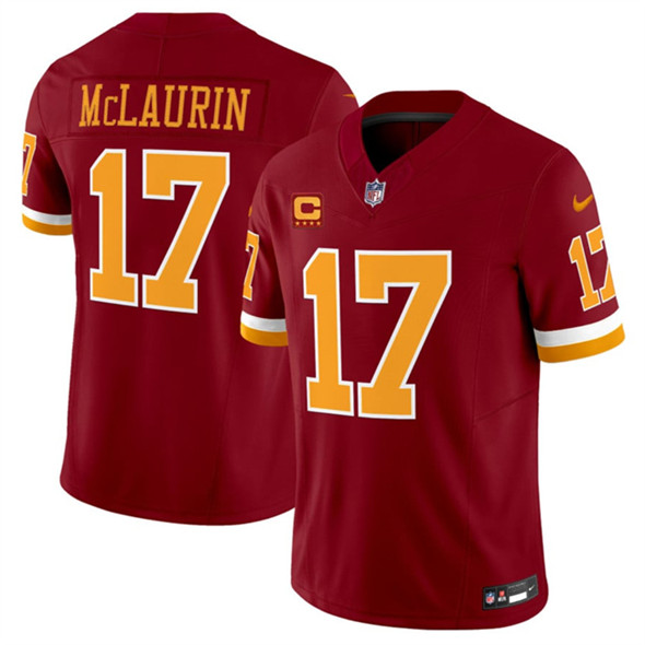 Washington Commanders #17 Terry McLaurin Burgundy 2025 F.U.S.E. 4-Star C Patch Throwback Limited Football Stitched Jersey - Zenithce