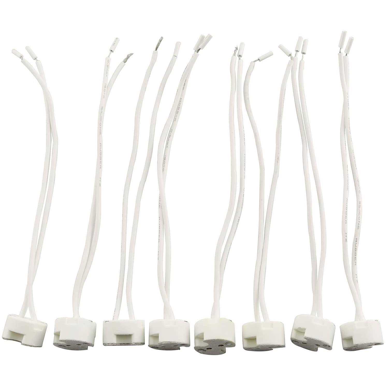 Longdex E26 Medium Socket Adapter 5Pairs Male Screw In Light Bulb Sockets Pigtail - Zenithce