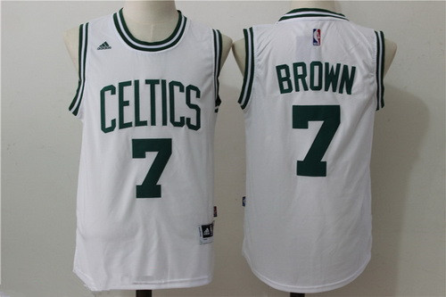 Boston Celtics #7 Jaylen Brown White Stitched adidas Revolution 30 Swingman Jersey - Zenithce