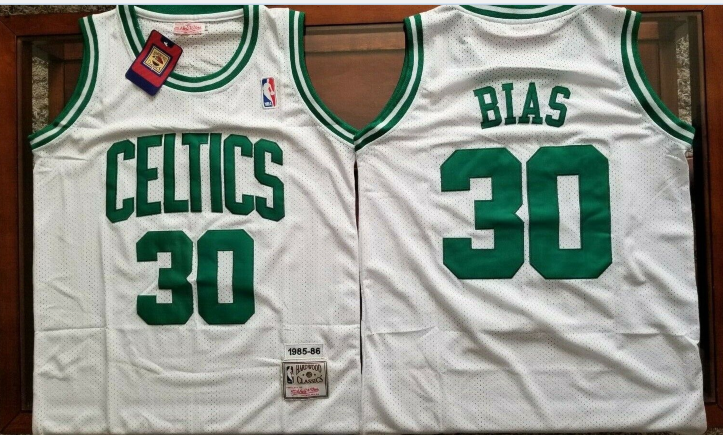 Boston Celtics #30 Len Bias White Swingman Throwback Jersey - Zenithce