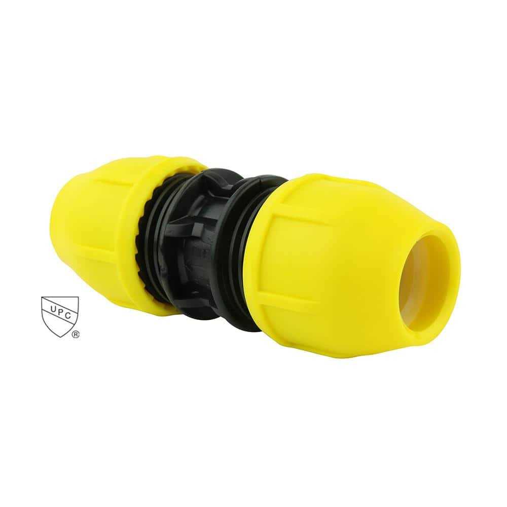 Home-Flex IPS Dr 11 Underground Yellow Poly Gas Pipe Coupler - Zenithce