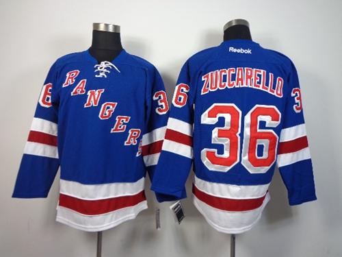 Rangers #36 Mats Zuccarello Blue Home Stitched Jersey - Zenithce