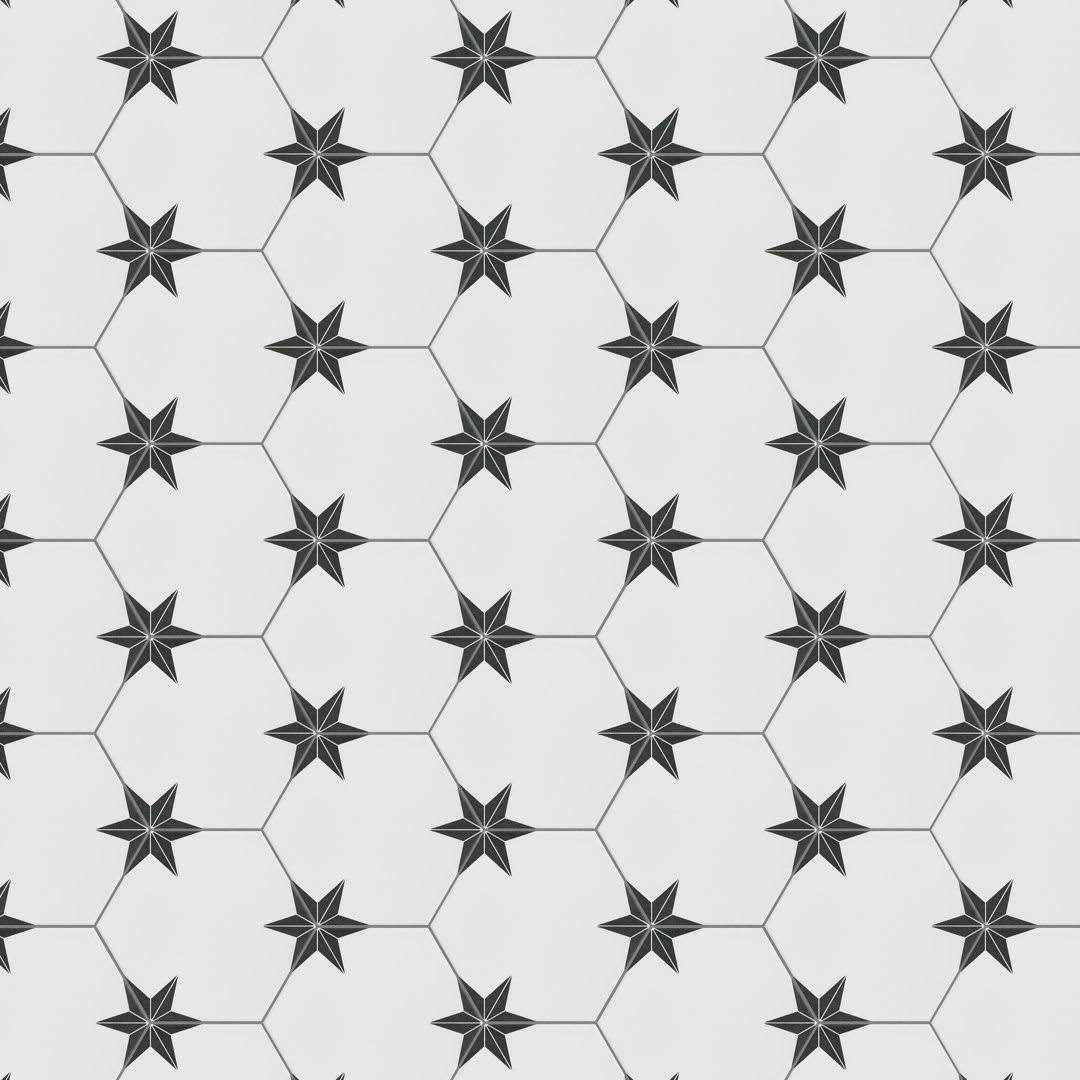 Merola Tile Stella Hex 8-5/8 in. x 9-7/8 in. Porcelain Floor and Wall Tile - Zenithce