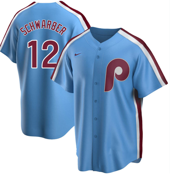 Philadelphia Phillies #12 Kyle Schwarber Blue Cool Base Stitched Jersey - Zenithce