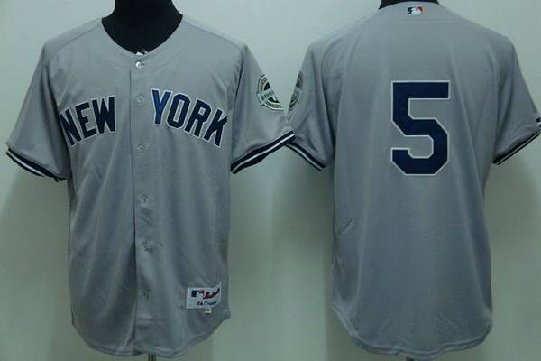 Yankees #5 Joe DiMaggio Stitched Grey Jersey - Zenithce