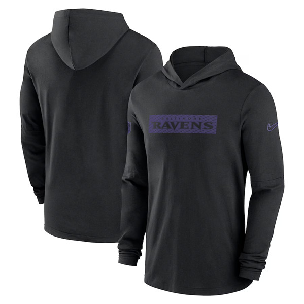 Baltimore Ravens Black Sideline Performance Hoodie - Zenithce