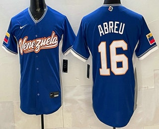Venezuela #16 Wilyer Abreu Blue 2026 World Classic Cool Base Jersey - Zenithce