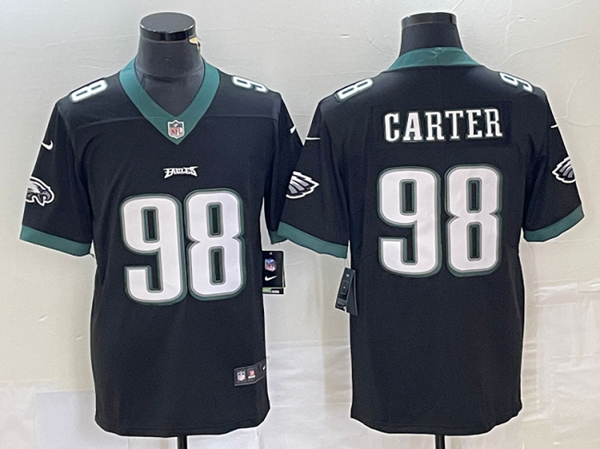 Philadelphia Eagles #98 Jalen Carter Black Vapor Limited Stitched Jersey - Zenithce